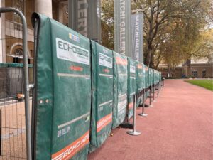 Accoustic Barriers at Running track at Duke of York Headquarters/Saatchi Gallery